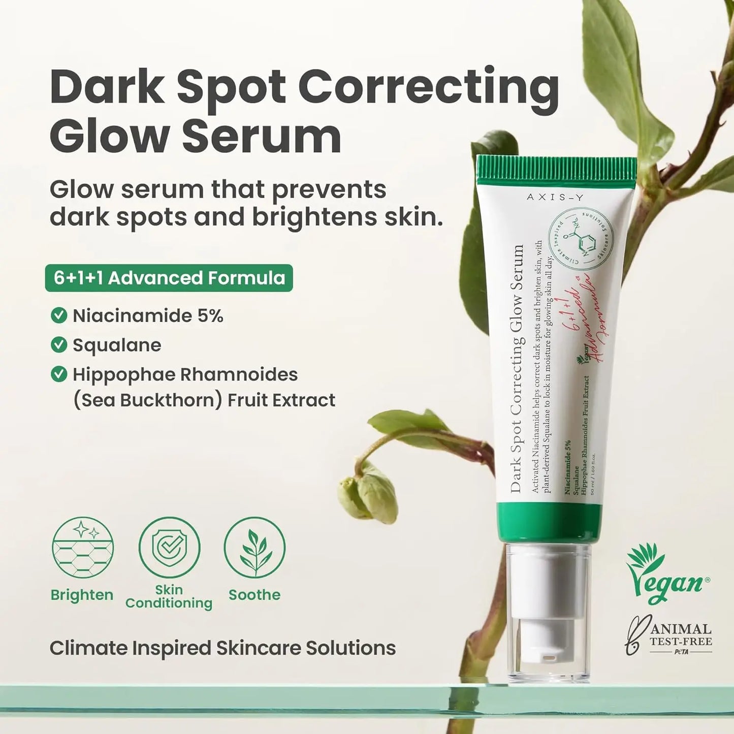 AXIS‑Y Dark Spot Correcting Glow Serum (5 % Niacinamide, Rice Bran, Squalane) – 50 ml
